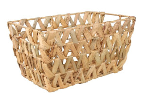Prostokątny Koszyk Z Hiacynta Wodnego 32x23x17 Cm