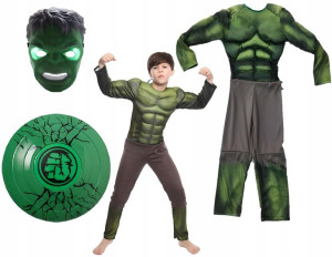 Strój Przebranie Hulk Potwór Mutant Tarcza 104/110