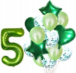 Zestaw Balonów Rocznica 5 Urodziny Hel Party 15szt