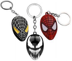 3x Brelok Zawieszka Do Kluczy Venom Spiderman