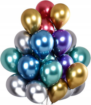 Balony Kolorowe Chrom Metaliczne Urodziny 20 Szt