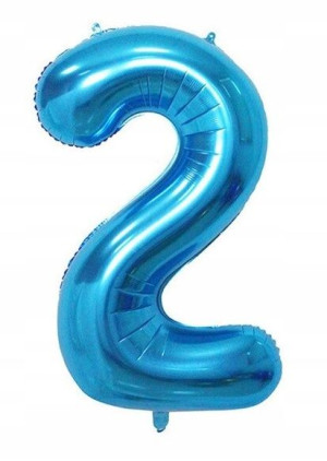 Balon Cyfra Numer 2 Urodziny Rocznica Duża 75 Cm