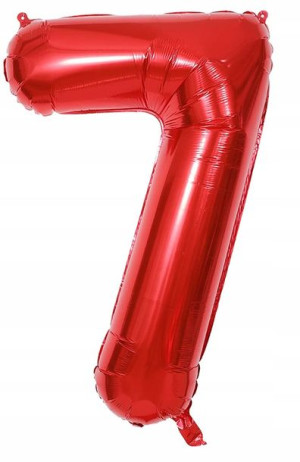 Balon Cyfra Numer 7 Urodziny Rocznica Duża 75 Cm