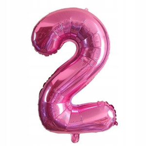 Balon Cyfra Numer 2 Urodziny Rocznica Duża 75 Cm