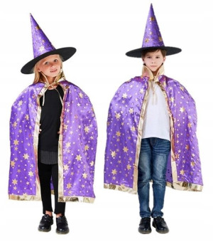 Strój Przebranie Halloween Czarownica Czarodziej