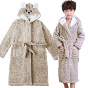 Szlafrok Dziecięcy Kigurumi Miś Brąz Beż 140/146