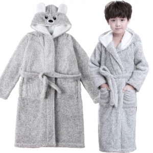 Szlafrok Dziecięcy Kigurumi Szary Miś 140/146
