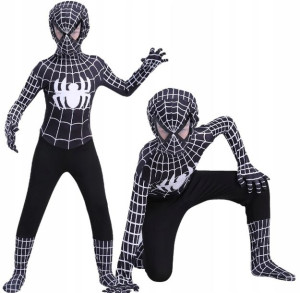 Strój Przebranie Kostium Spiderman Black 128/134