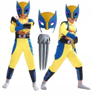 Strój Przebranie Wolverine Maska Pazury 116/122