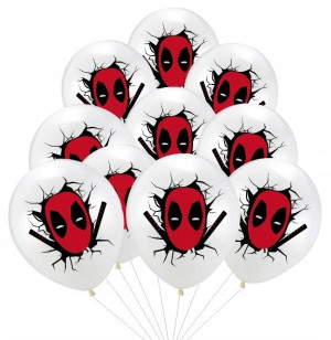 Zestaw Balonów Deadpool Urodziny Przyjęcie 10 Szt