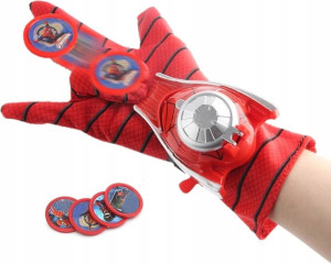 Strzelająca Rękawica Z Wyrzutnią Dyski Spider Man