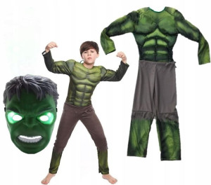 Strój Przebranie Hulk Maska Potwór Mutant 110/116