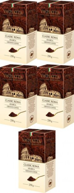 Kawa mielona Vaspiatta Classic Roma 5x250g