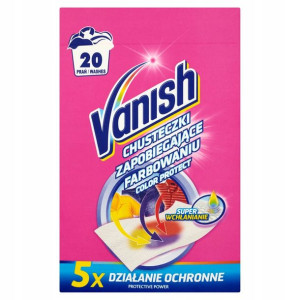 Vanish Chusteczki Zapobiegające Farbowaniu 20 szt.