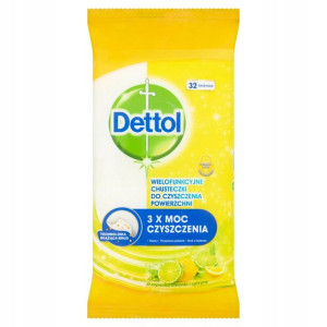 Dettol Chusteczki Do Mycia Powierzchni 32 szt.