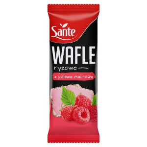 Sante Wafle Ryżowe z Polewą Malinową 66 g