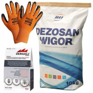 Kompleksowy zestaw do dezynfekcji na ptaszyńca Dezosan 10 kg + dergal 100ml