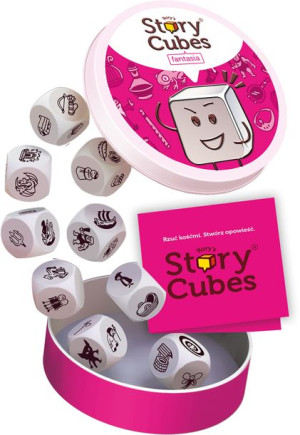 KOŚCI OPOWIEŚCI Story Cubes FANTAZJE +PUSZKA EKO gra kościana