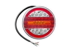 Okrągła lampa tylna zespolona LED 12-24V 4 funkcje prawa