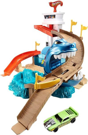 Hot Wheels Starcie z rekinem Tor samochodowy BGK04