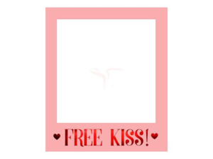 Ramka selfie - Zdjęcia - Serca - Free Kiss - 50x59,5 cm