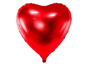 Balon foliowy Serce - 72x73 cm - czerwony