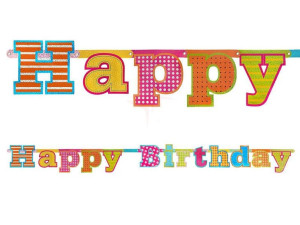 Baner Happy Birthday - 16 x 166 cm