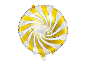 Balon foliowy Cukierek - 35 cm - złoty