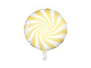 Balon foliowy Cukierek - 35cm - jasny żółty