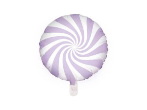 Balon foliowy Cukierek - 35 cm - jasny liliowy