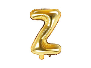 Balon foliowy Litera "Z" - 35 cm - złoty