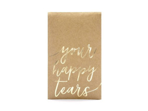 Chusteczki higieniczne Your happy tears - 7,5 x 12 cm - złoty
