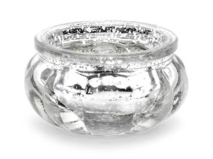 Świecznik - 3 cm - srebrny - 4 szt.