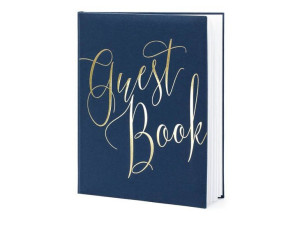 Księga Gości Guest book - 20 x 24,5 cm - granatowy - 22 kartki