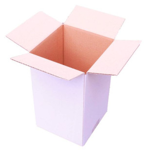 OZDOBNE BIAŁE PUDEŁKO - na prezent - 150x150x250mm - Bez tasiemki