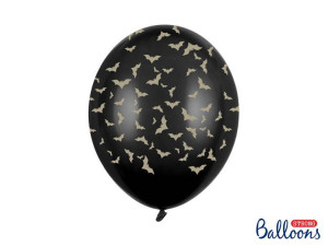 Balony 30 cm - Nietoperze - Pastel Black  - 50 szt.