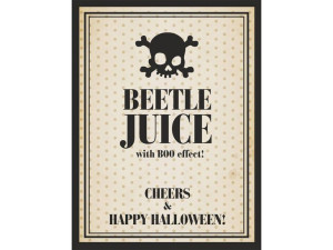Etykiety na alkohol - Beetle juice - 9,5 x 12,5 cm - 10 szt.
