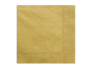  Serwetki - Złoty metalizowany - 33x33cm - 20szt.