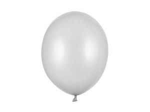 Balon Strong 30cm - Metallic Silver Snow - 1szt