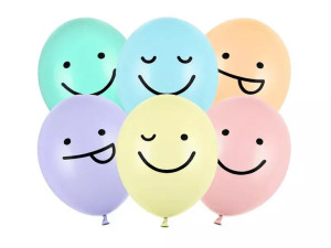 Balony Strong 30cm - Buźki - MIX - 6 szt