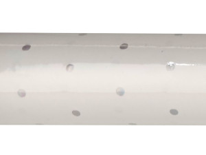 Papier Pakowy Premium - Biały - Holograficzne Kropki - 70x200 cm