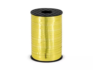 Wstążka plastikowa metalizowana - Złoty - 5mm/225m