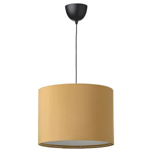 IKEA SUNNEBY / MOLNSKIKT Lampa wisząca, czarny/ciemnożółty aksamit
