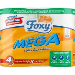 Foxi Mega, papier toaletowy, mega rolki, 4 szt.