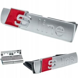 Audi S-line Emblemat Znaczek Na Grill Srebrny Mat