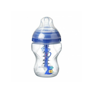 Tommee Tippee, butelka dekor ze smocz o wolnym przepł, Boy, od urodz, 260ml