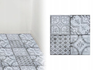 Płytki Podłogowe Patchwork Szary Samoprzylepne PCV