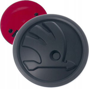 Skoda Emblemat Znaczek 80mm Czarny Mat Fabia Octav