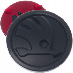 Skoda Emblemat Znaczek 90mm Czarny Mat Fabia Octav