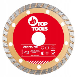 Tarcza diamentowa 115x22.2mm, Top Tools 61H335